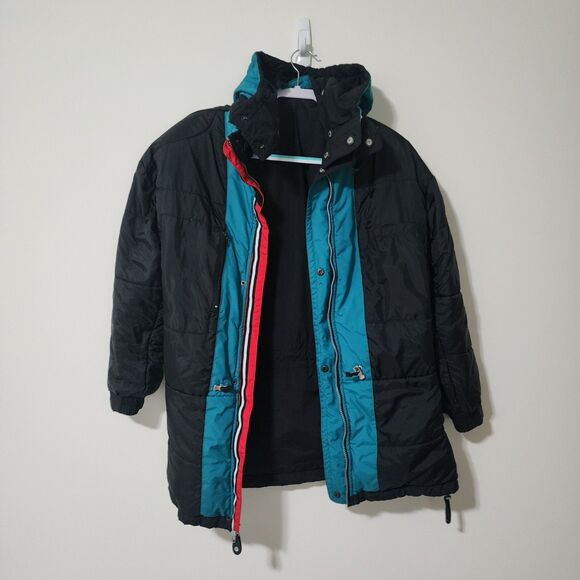 Vintage Obermeyer Womens Austin Hooded Ski Jacket Black Embroidered Size 8 - Picture 8 of 13